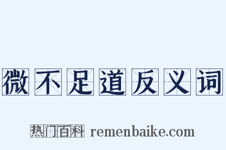 微不足道反义词是什么意思的图片